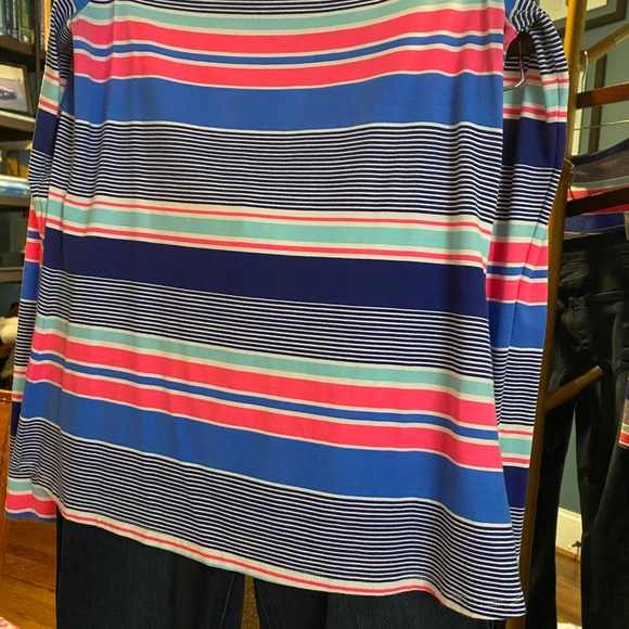 Off the shoulder flirty festive long sleeve shirt - Picture 3 of 5